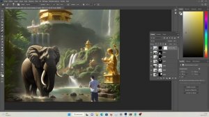 Photoshop + Stable Diffusion workflow ( speedart ) Let's create a magical jungle scene