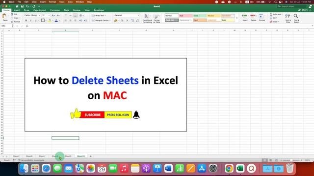 How To Delete Sheets In Excel On MAC