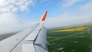 Заход на посадку в Калининграде на Airbus A321 Neo, "Аэрофлот". Полёт над Куршской косой
