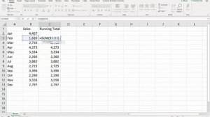 How to Calculate Running Totals in Excel