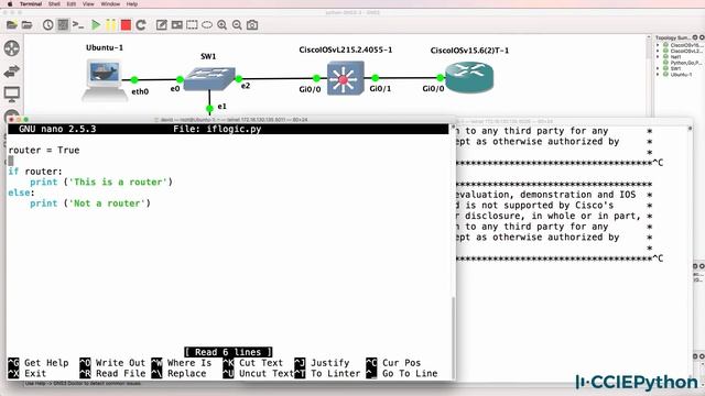 CCIEPython: If Else logic: Learn Python, Netmiko, NAPALM, pyntc and more! смотреть онлайн