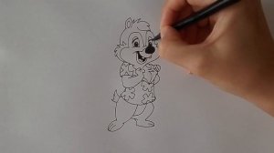 Как нарисовать БУРУНДУКА ДЕЙЛА из ЧИП И ДЕЙЛ СПЕШАТ НА ПОМОЩЬ/313/How to draw DALE the CHIPMUNK