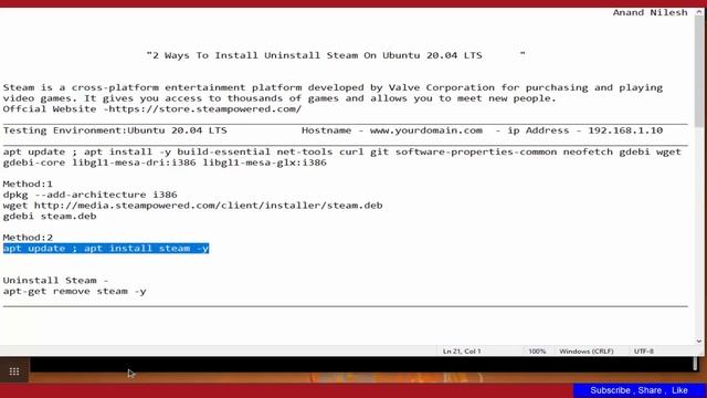 2 Ways To Install Uninstall Steam On Ubuntu 20.04 LTS смотреть онлайн