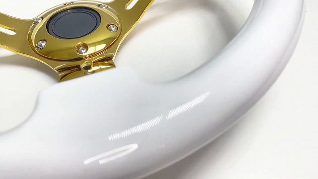 Рулевое колесо White Wood style, золото смотреть онлайн