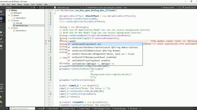 Qt C++ GUI Application Tutorial | Qt QDialog | How To Customize QDialog Box And Make Attractive смотреть онлайн