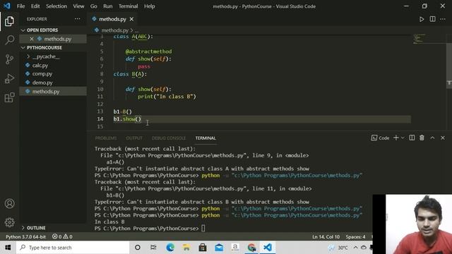 58 Abstract class and Method in Python Hindi