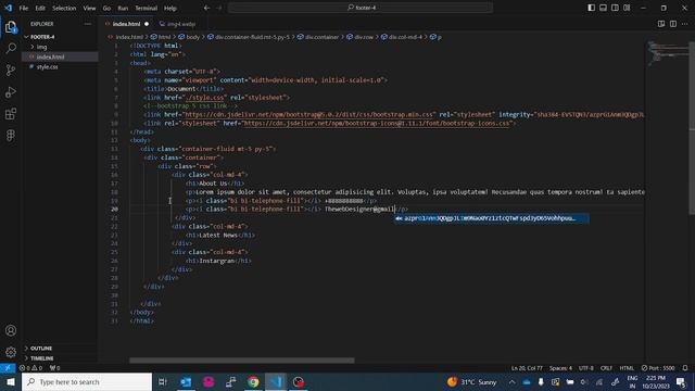 Professional Bootstrap 5 Footer | How to create Responsive Footer using HTML ,CSS and Bootstrap 5