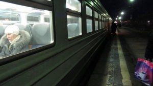 Электропоезд ЭД4МК-0074 станция Нара 28.02.2017