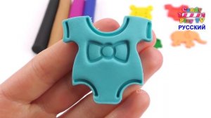 Учим цвета с пластилином Плей До для детей | Лепим Животных с Помощью Формочек для Печенья