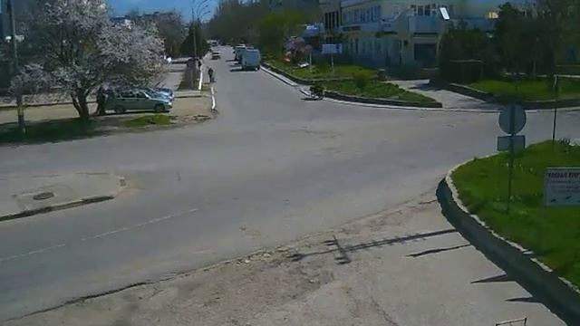 Перекрёсток в Щёлкино, 15.04.2014 - time-lapse с камеры 2 смотреть онлайн