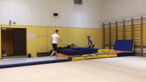 Рондат  двойной бланш  Тренировка  Школа акробатики № 1