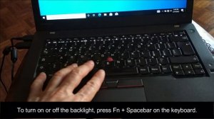 Lenovo Thinkpad (T460) - How to turn on or off the keyboard light (backlight)