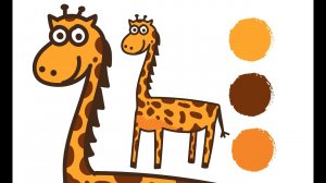 Как нарисовать ЖИРАФА / Раскраска ЖИРАФ / Краски Раскраски / How to draw an GIRAFFE