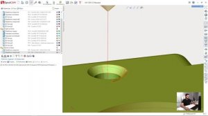 [Урок по фрезерной обработке в SprutCAM 12] 18 - [Третий установ] Обработка отверстия зенкование