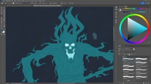 Dark spirit: Digital painting of fantasy character - Sketching and Illustration in Photoshop