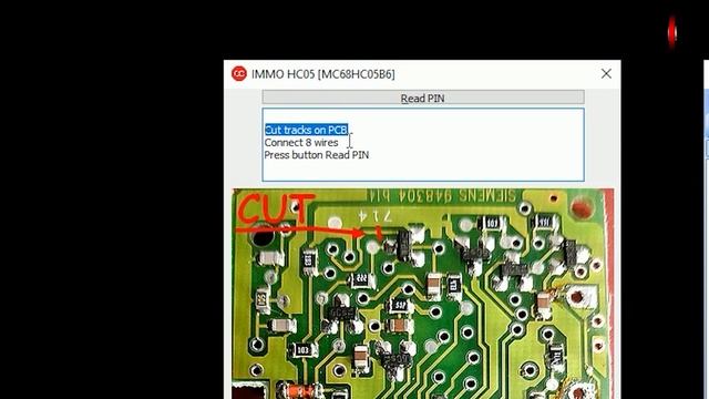 OPEL IMMO HC05 [MC68HC05B6] - Reading PIN CODE by UPA USB-S смотреть онлайн