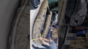 Качаем лодку Ривьера Компакт 3400 СК "Камуфляж" камыш