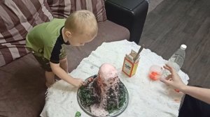 Извержение вулкана. Опыт для детей в домашних условиях Детское творчество с детьми для детей