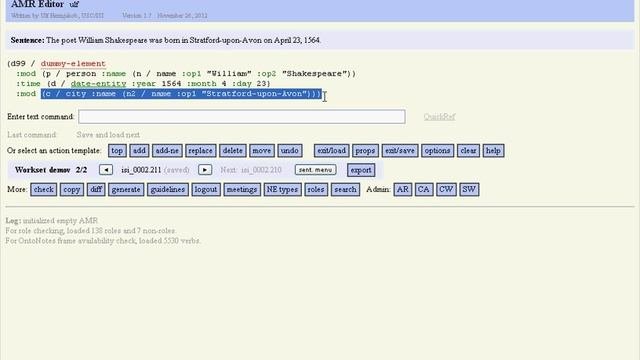AMR Editor Overview