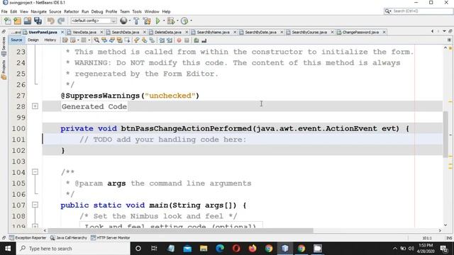 PROJECT PART 14 USING SWING IN JAVA | USER PANEL DESIGN USING SWING смотреть онлайн