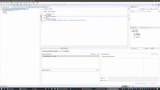 GitHub+Eclipse Tutorials: 5. Resolve Conflicts смотреть онлайн