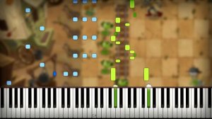 Plants vs Zombies 2 (PvZ 2) - Pianist Zombie Theme Song Piano Cover (Sheet Music + midi) Tutorial