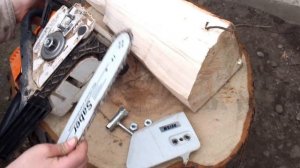 Цепь бензопилы попала на гвоздь remontpil com