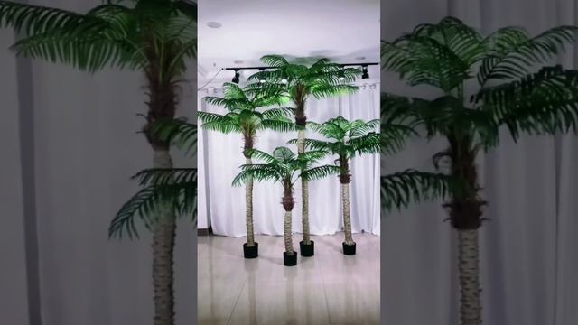 fake coconut trees factory display plam tree artificial flowers