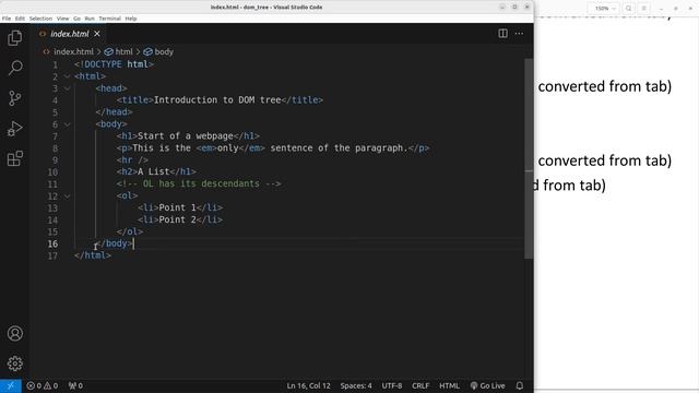 Basics of DOM tree - Basic JavaScript Fast (45) | Document Object Model