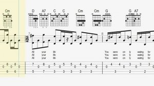 Blackbird Beatles TABS Guitar Tutorial Melody Lyrics Play Along