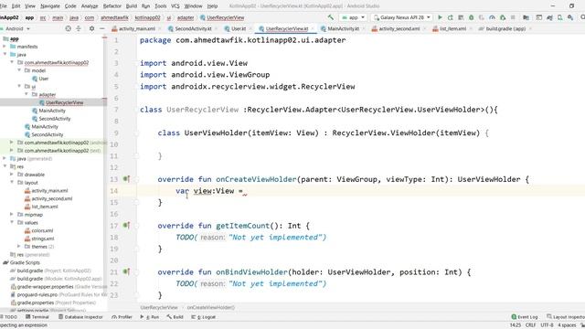 03 - Android - Kotlin RecyclerView and OnItemClickListener - شرح смотреть онлайн