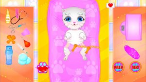 Анжела родила котёнка, моя говорящая Анджела и Том игра как мультик для детей