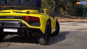 12V Lamborghini Aventador SVJ Kids Electric Ride On Car with Remote from Big Toys Direct