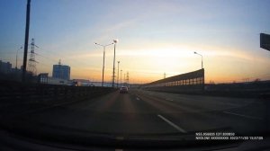На машине. Пушкино - Москва еду в закат 30.11.22 Driving into the sunset.