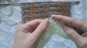 Узор спицами для ленточной пряжи и не только.