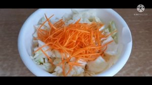 #Сочная КАПУСТА ПО-КОРЕЙСКИ. Кочан капусты и одна морковка #капустапокорейски