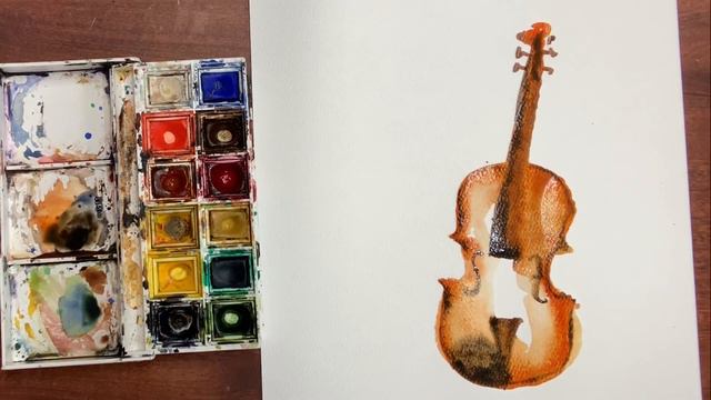 Violin Painting | Daily Doodle смотреть онлайн