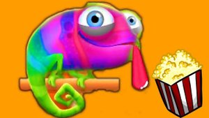 Прикольный игровой про милого Хамелеона который очень любит ПопКорн - Pull My Tongue