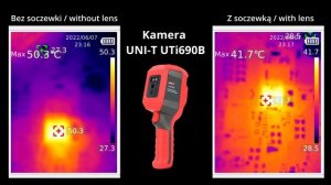 UNI-T UTi690B - soczewka makro | comparing the image with and without the macro lens