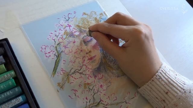 Целый день рисую масляной пастелью | Oil pastel смотреть онлайн