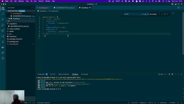 Typescript e Node.js para iniciantes 2 - Estrutura e Migrations