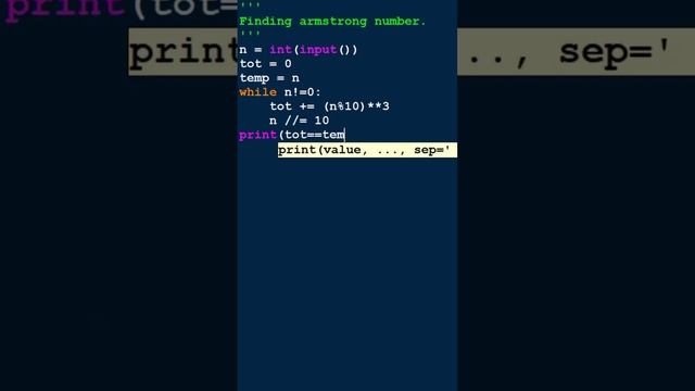 Finding Armstrong numbers in Python.