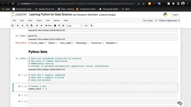 Python Sets - Creating sets