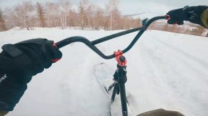 Сноускут Snowscoot. Лучшее время для поездки в ГЛЦ Банное. Фрирайдим зимой по летним дх трассам.