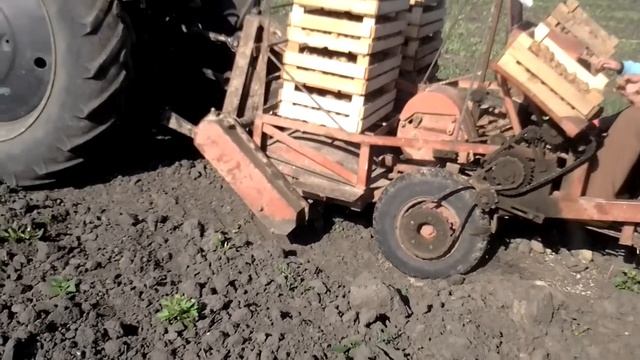 Самодельная картофелесажалка двухрядная смотреть онлайн
