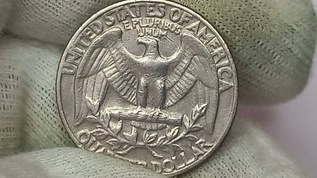 Цена монеты 25 центов( quarter dollar) 1970 года. Монетный двор Денвер США.