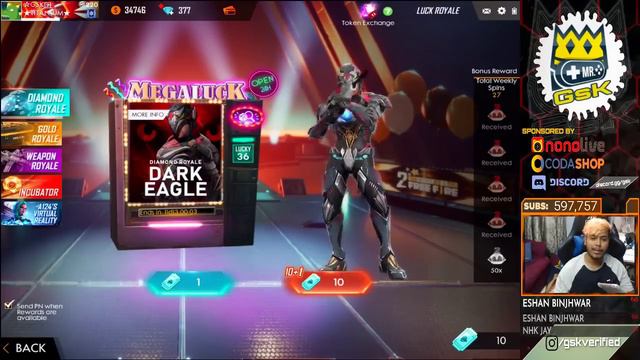 New Diamond Royale - Garena Free Fire I am So Lucky! - GSK смотреть онлайн