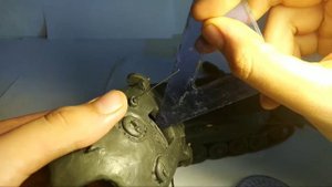 ИС 7 из пластилина