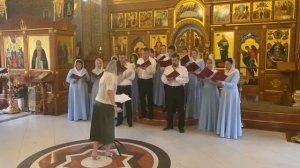 1. Во Царствии Твоем. Муз.монахини Иулиании (Денисовой) 2. Трисвятое. Муз. В. Волны