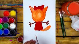 Рисуем Карамельку гуашью #карамелька#рисунок#краски#длядетей